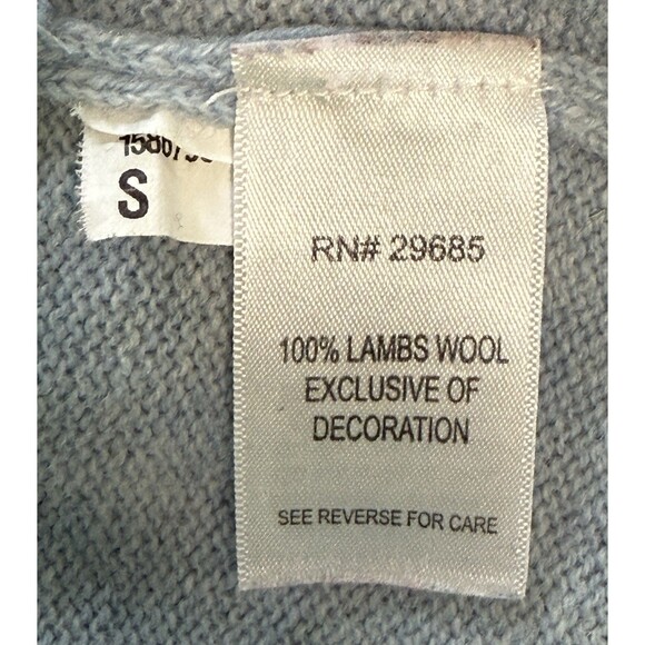 Pendleton Women’s 100% Lambswool Blue Cardigan Quiet Luxury Minimalist Classic S - Picture 6 of 8